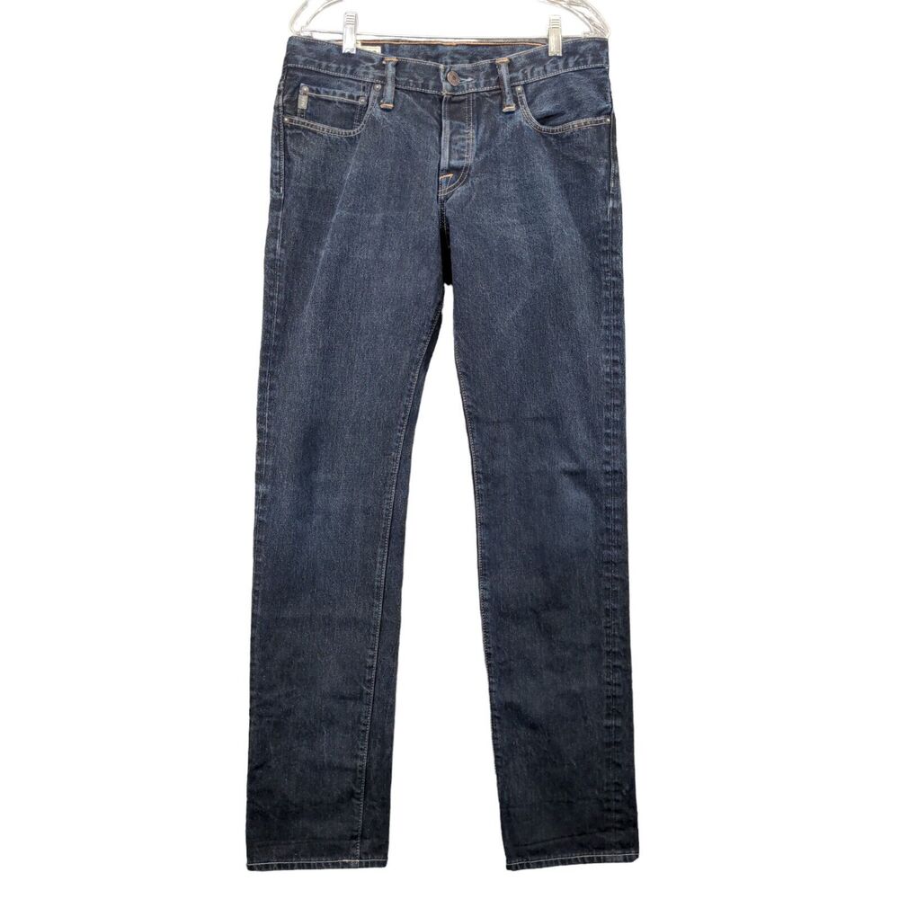 Abercrombie & Fitch Straight Leg Jeans Men's W32xL34 Blue 5-Pocket 100% Cotton